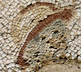 Herme auf Mosaik in Samos